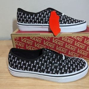 VANS AUTHENTIC SAYING BLACk UNISEX SKATES  SHOES.